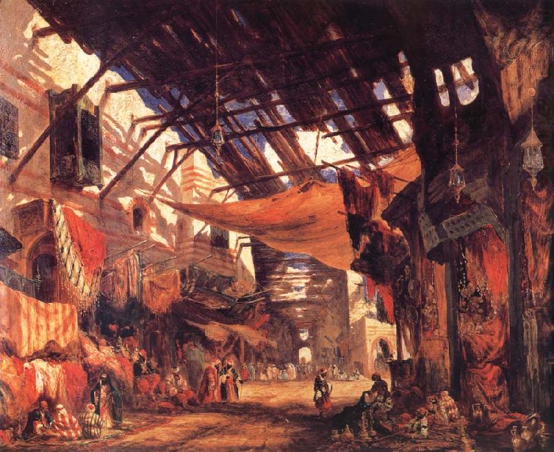 William James Muller The Carpet Bazaar in Cario china oil painting image